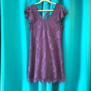 Francesca’s Vintage Purple Lace Party Dress